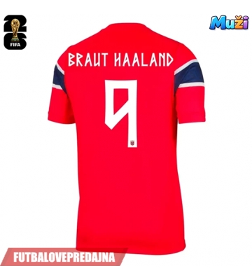 Lacne Muži Futbalové dres Nórsko Erling Haaland #9 MS 2026 Krátky Rukáv - Domáci